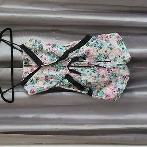 NWT Floral Romper, Multi Color, Size XS